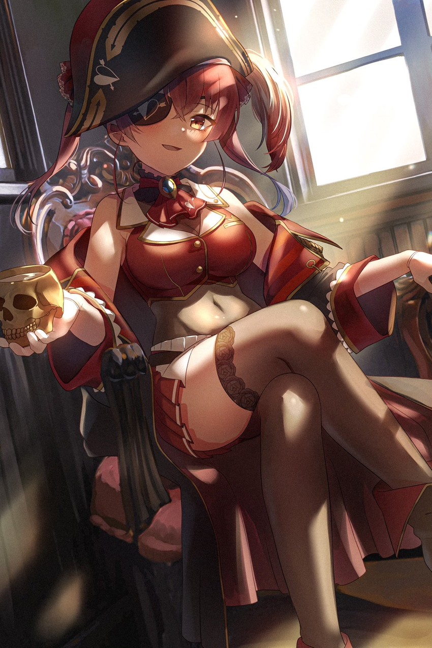 houshou marine and dokuro-kun (hololive) drawn by eto_sister