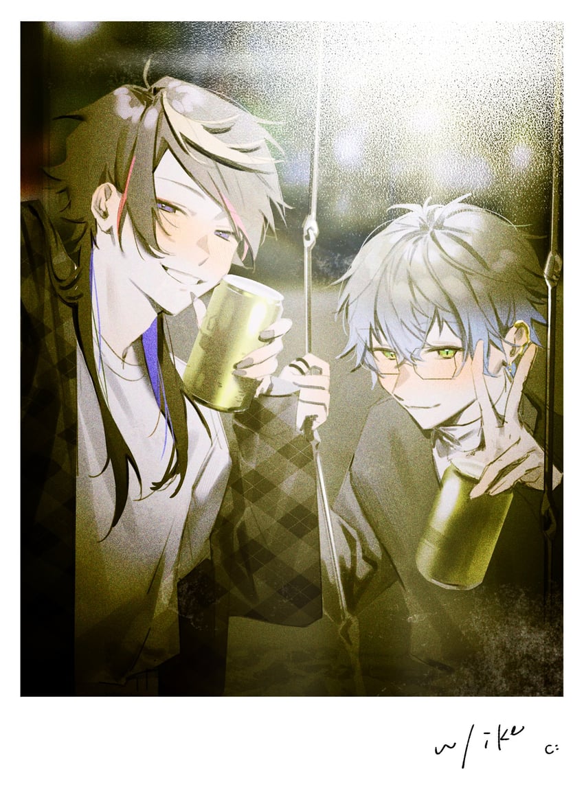ike eveland and shu yamino (nijisanji and 1 more) drawn by tou_rakushiyo