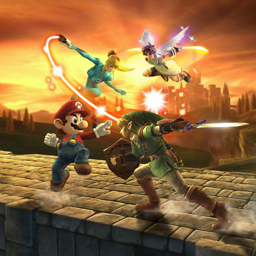 link, samus aran, mario, and pit (the legend of zelda and 5 more)