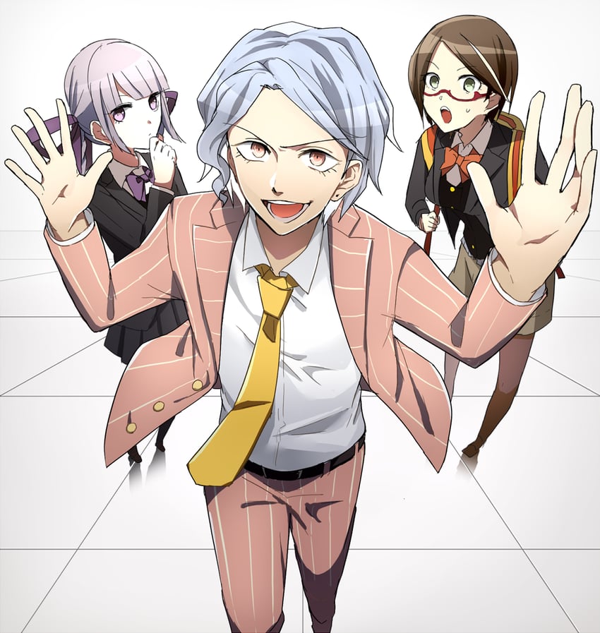 kirigiri kyoko, samidare yui, and nanamura suisei (danganronpa and 1 more) drawn by imoni_(1110)