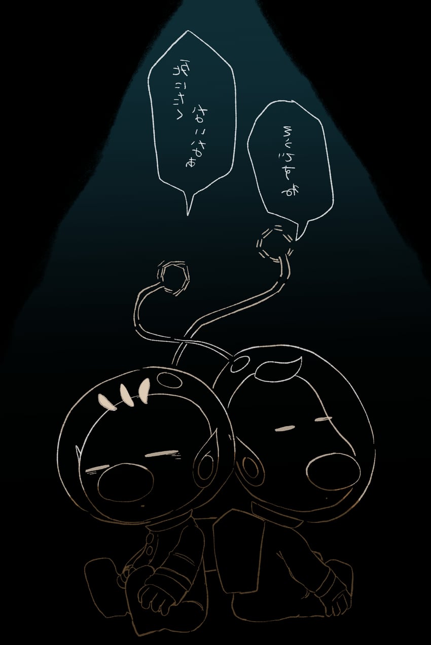olimar and louie (pikmin) drawn by iat-418