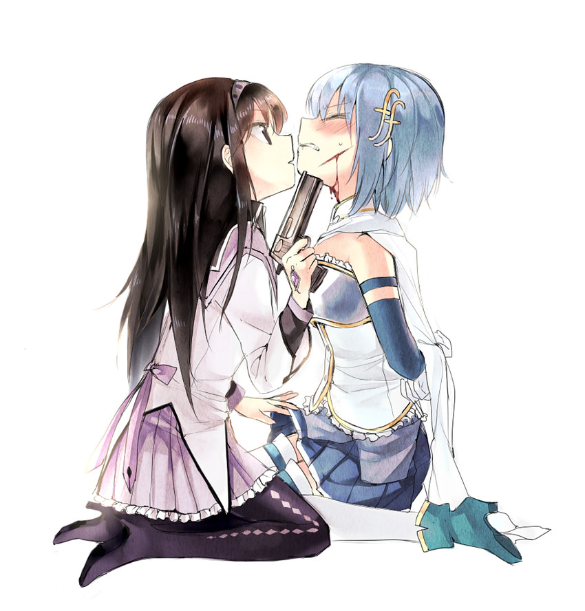 akemi homura and miki sayaka (mahou shoujo madoka magica) drawn by dddoochi1