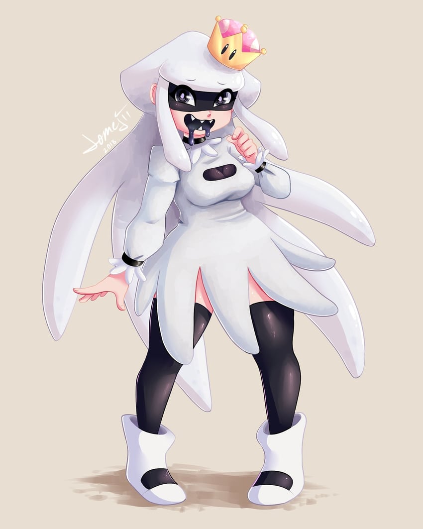 bloopette (mario and 1 more) drawn by jomejii_art