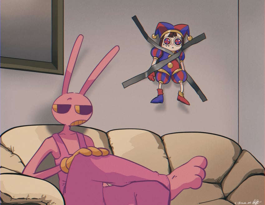 pomni and jax (the amazing digital circus) drawn by oum_04