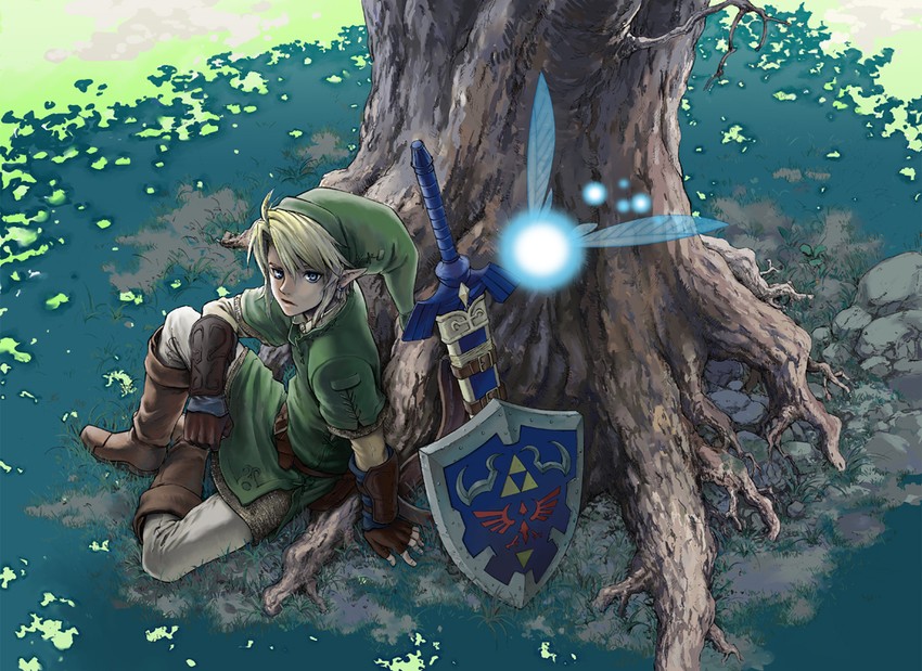 link and navi (the legend of zelda and 1 more) drawn by beco