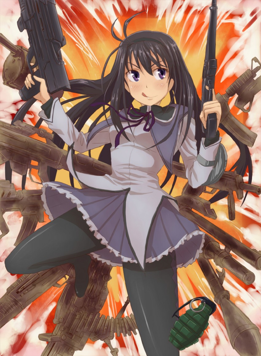 akemi homura (mahou shoujo madoka magica) drawn by kaeru_(kaerism)