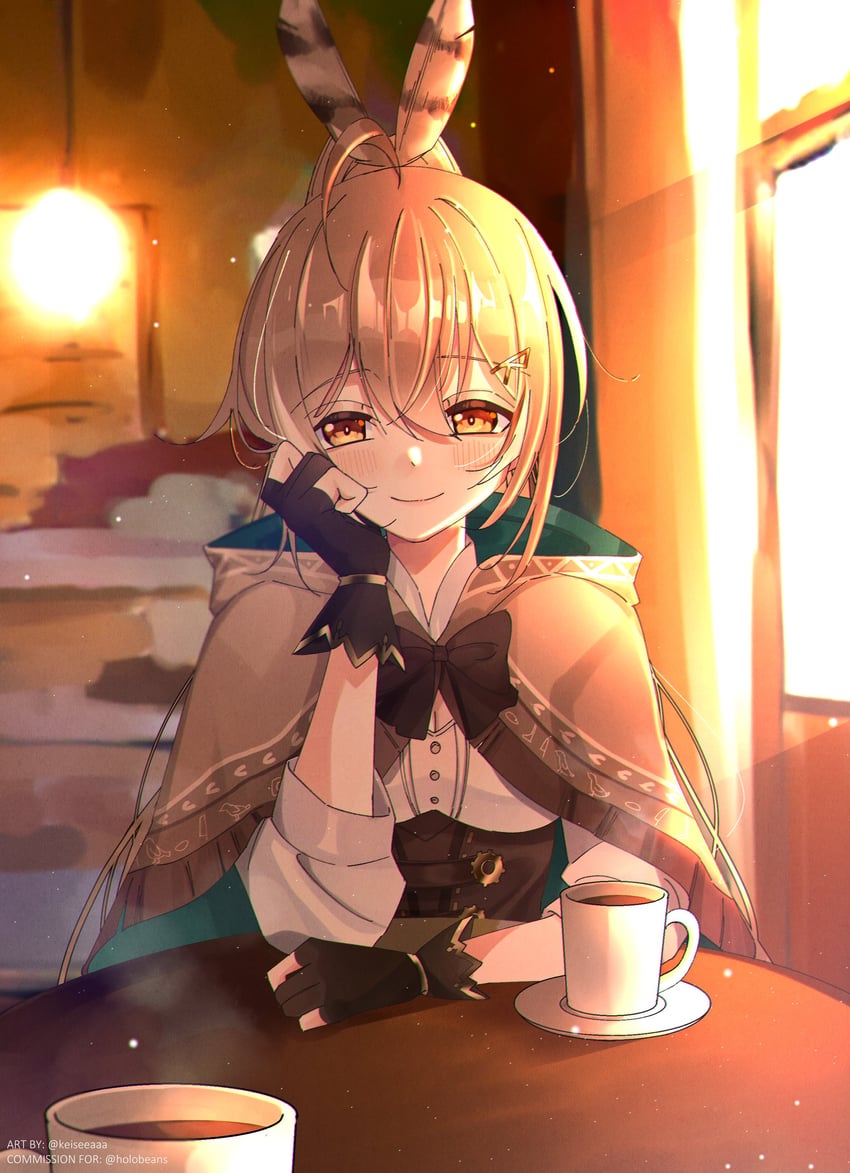 nanashi mumei (hololive and 1 more) drawn by keisea