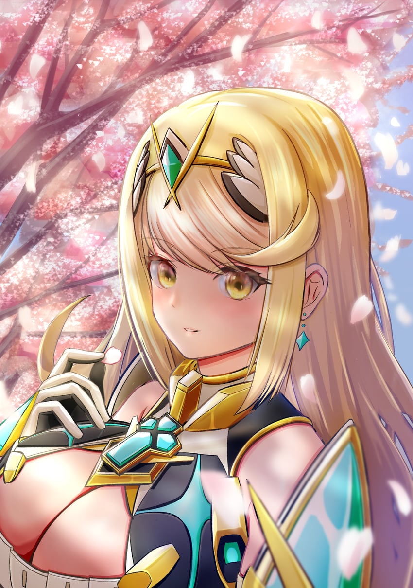 mythra (xenoblade chronicles and 1 more) drawn by inuneco