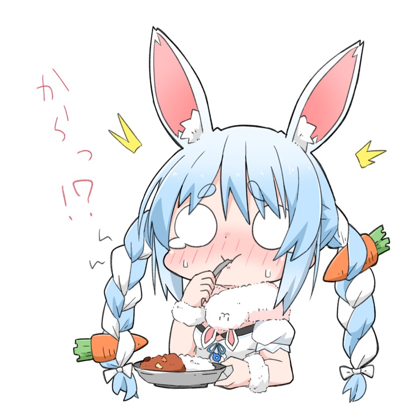 usada pekora and don-chan (hololive) drawn by kinka