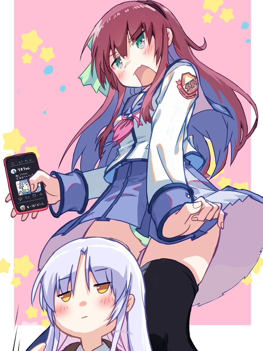 gawr gura, tachibana kanade, and nakamura yuri (hololive and 2 more) drawn by akayama_yukihe