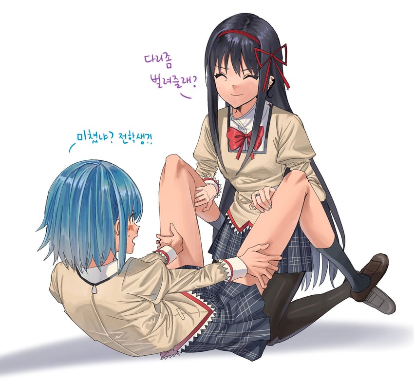 akemi homura and miki sayaka (mahou shoujo madoka magica) drawn by bub_bub20