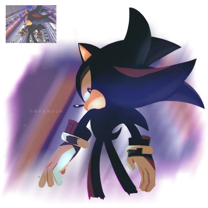 shadow the hedgehog (sonic and 1 more) drawn by nenemyun