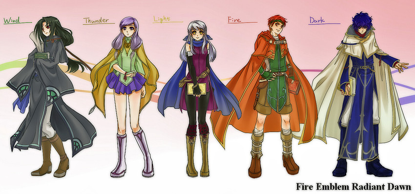 micaiah, soren, ilyana, tormod, and pelleas (fire emblem and 2 more) drawn by zovaa