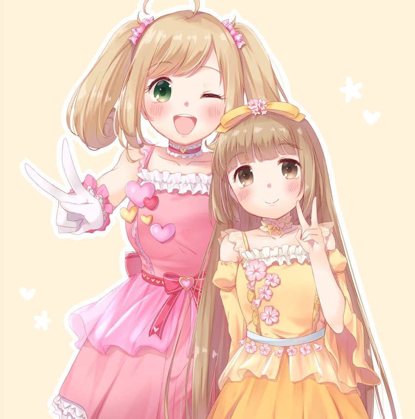 sato shin and yorita yoshino (idolmaster and 1 more) drawn by kazane_mari