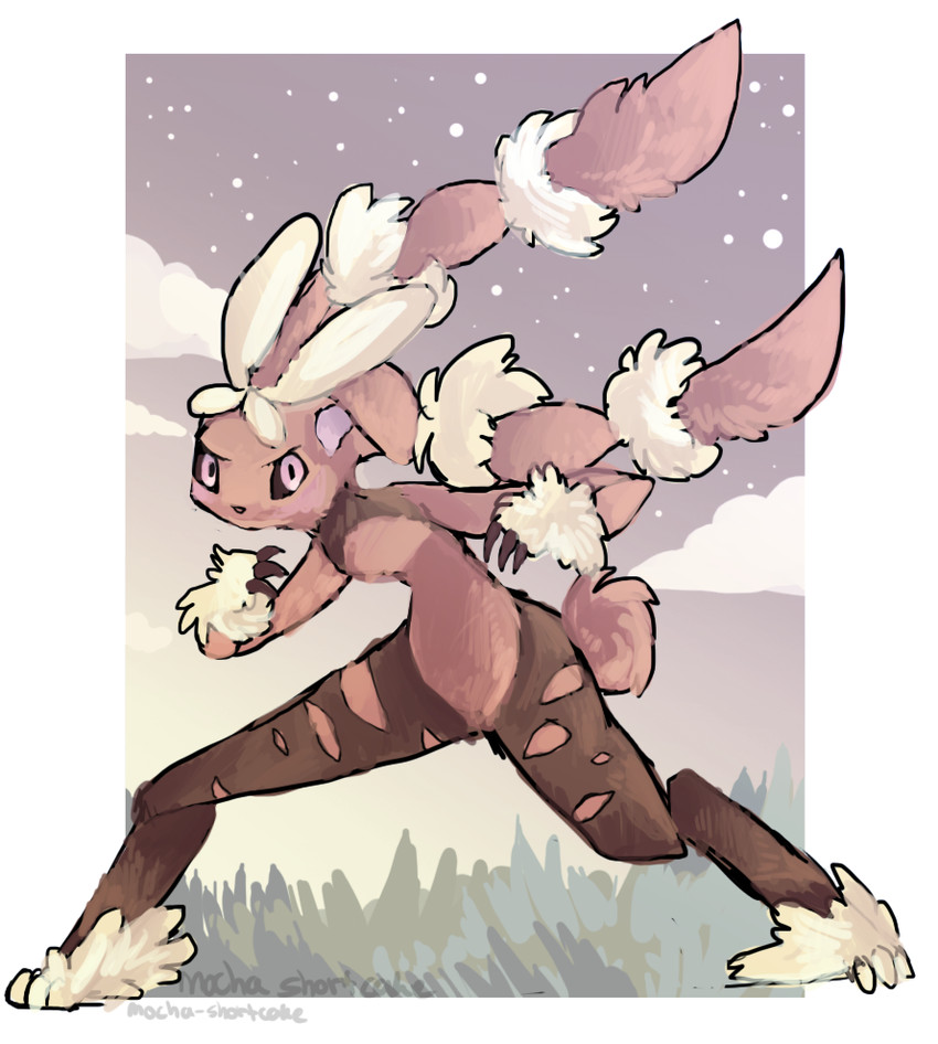 lopunny and mega lopunny (pokemon and 1 more) drawn by mochashortcake