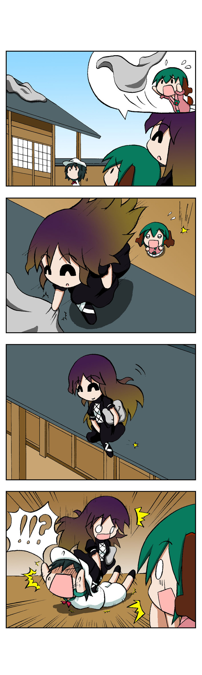 hijiri byakuren, murasa minamitsu, and kasodani kyouko (touhou) drawn by rakugaki-biyori