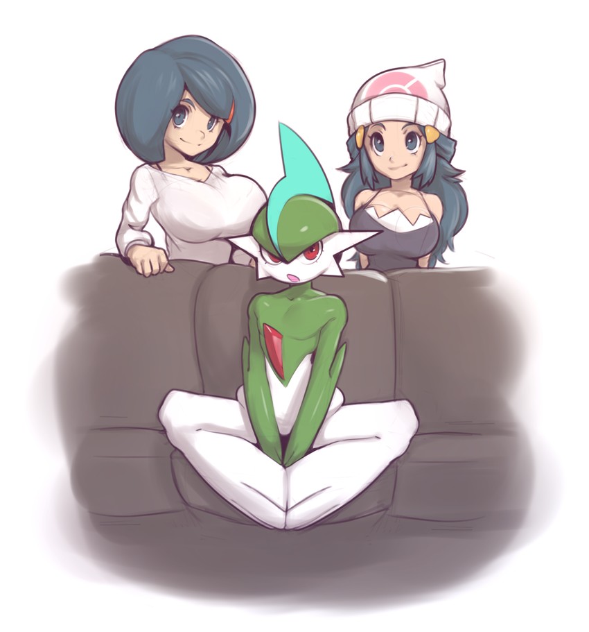 dawn, gallade, and johanna (pokemon and 1 more) drawn by mystical_(plantpenetrator)