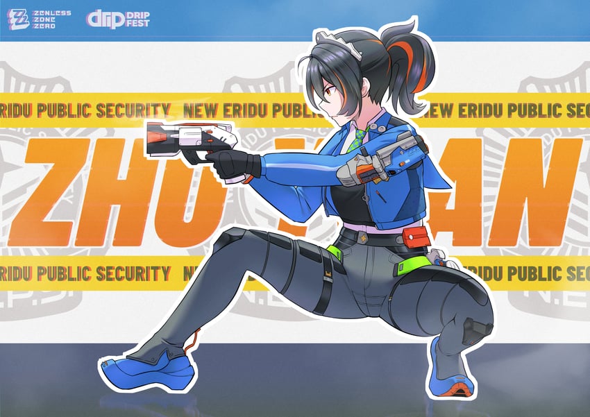 zhu yuan (zenless zone zero) drawn by yoru_game_space