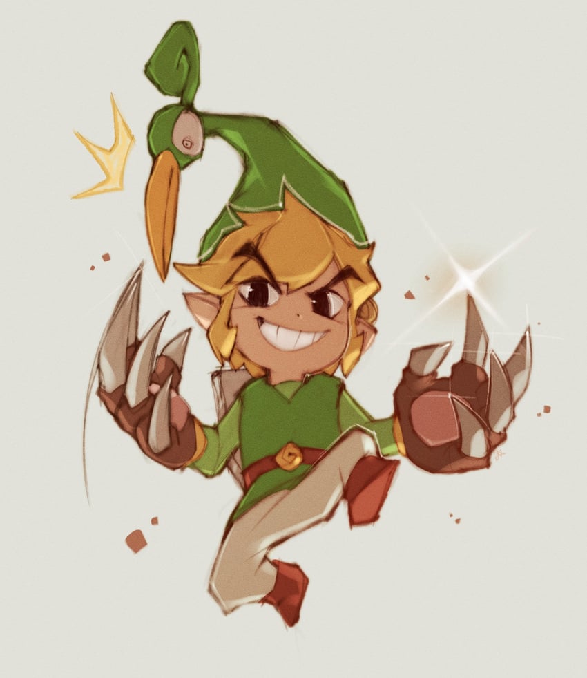 link, toon link, and ezlo (the legend of zelda and 1 more) drawn by onimiere