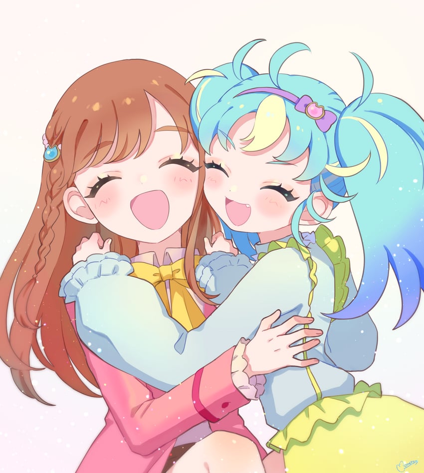 myamu and hibino matsuri (pretty series and 1 more) drawn by momokan_(mmkn100)