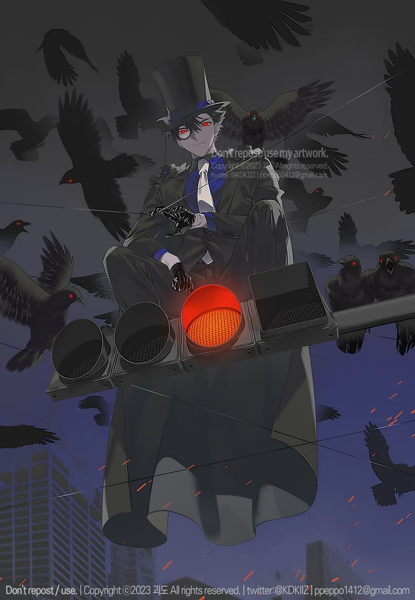 kaitou kid (meitantei conan and 1 more) drawn by kidkuroba4869