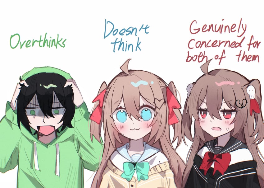 neuro-sama, evil neuro-sama, and vedal987 (vedal ai) drawn by pinkpink939