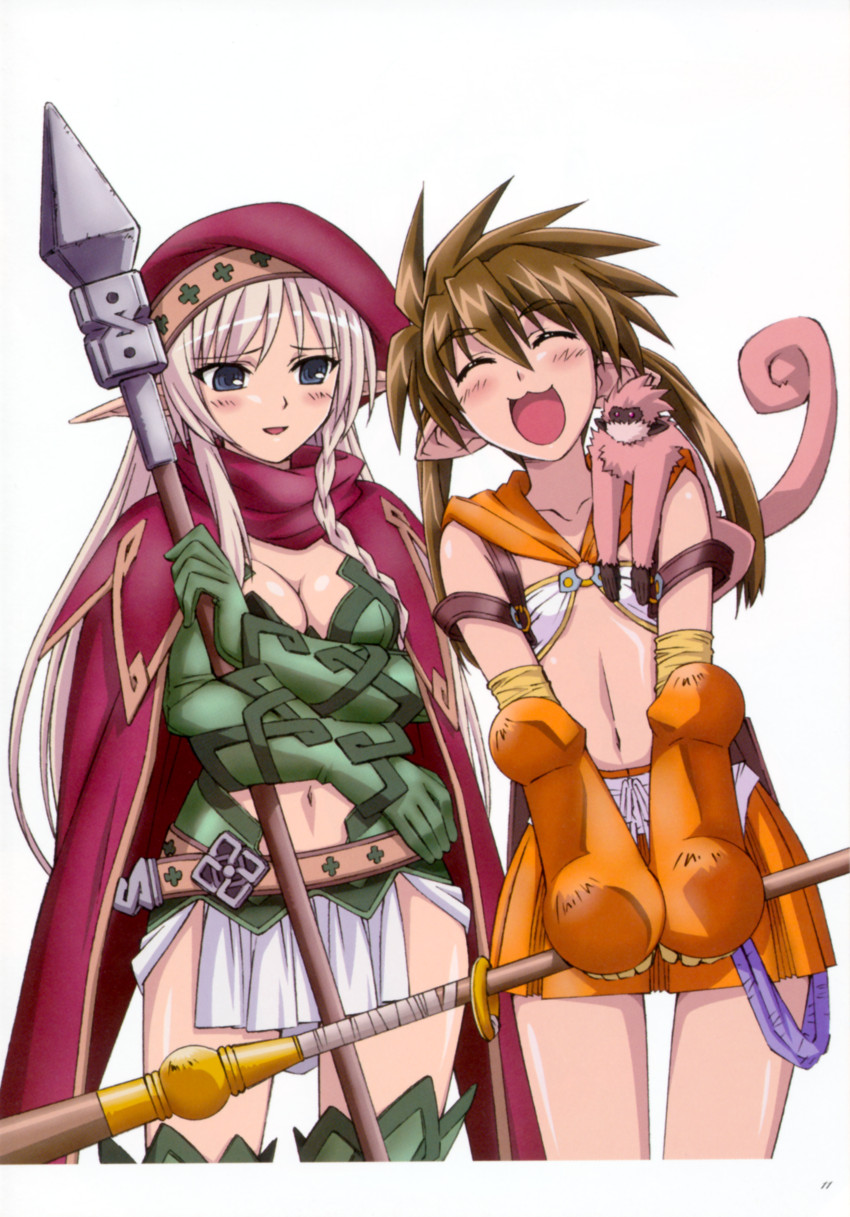 alleyne, fighting master alleyne, nowa, forest keeper nowa, and ruu (queen's blade)