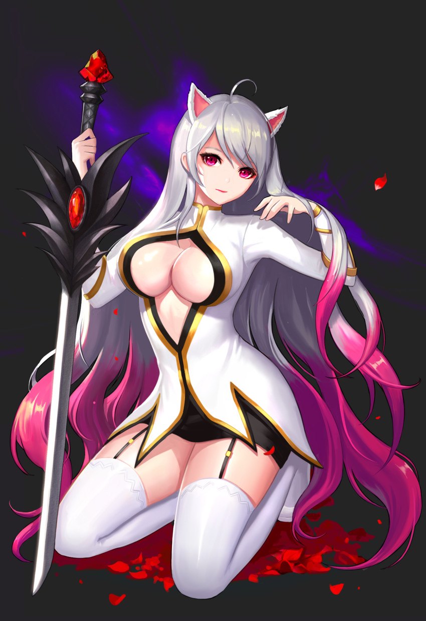 female slayer and sword master (dungeon and fighter) drawn by phonic