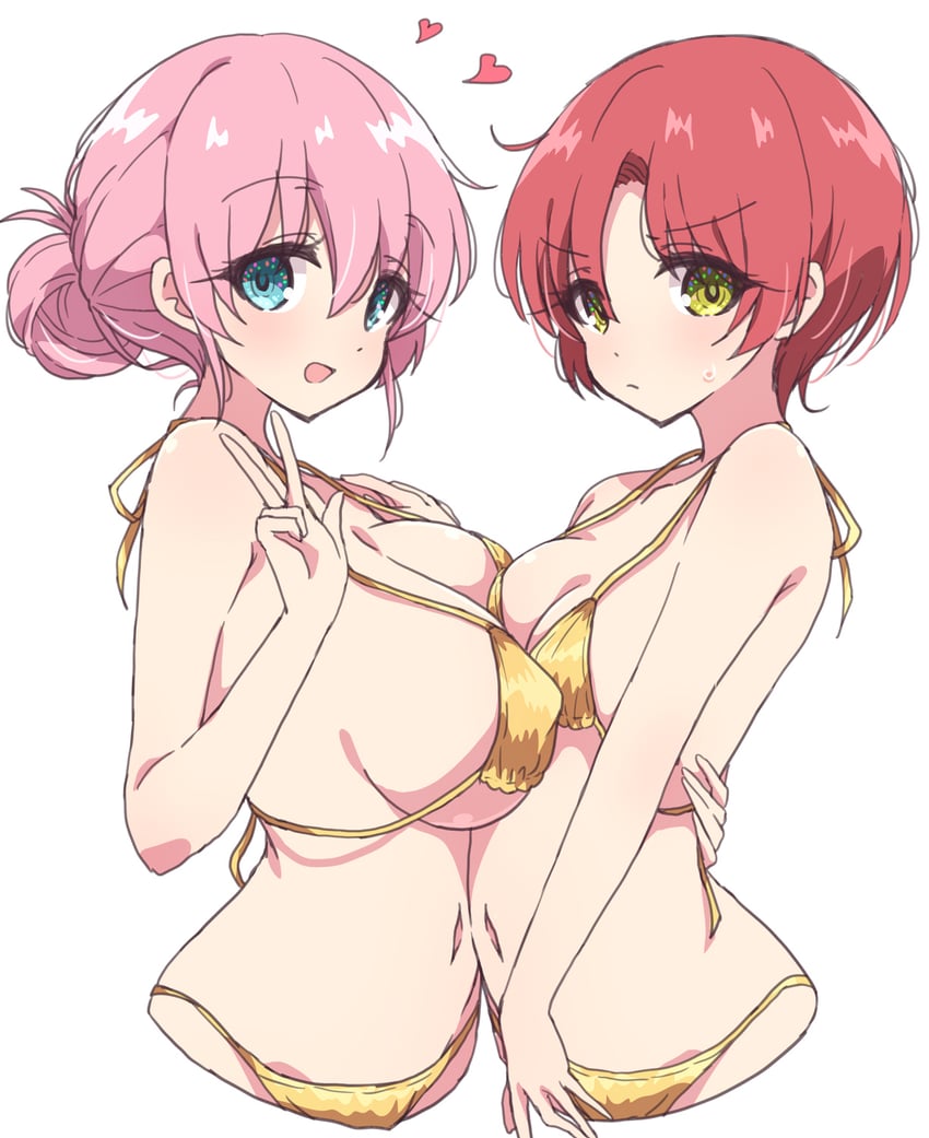 gotoh michiyo and kita kuruyo (bocchi the rock!) drawn by mel_(melty_pot)