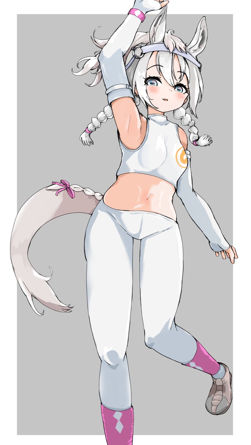 white thoroughbred (kemono friends) drawn by toro_orororo