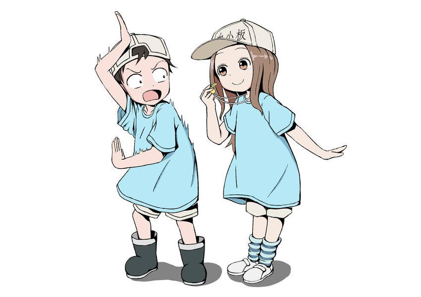 takagi-san, platelet, and nishikata (karakai jouzu no takagi-san and 1 more) drawn by l.eleven