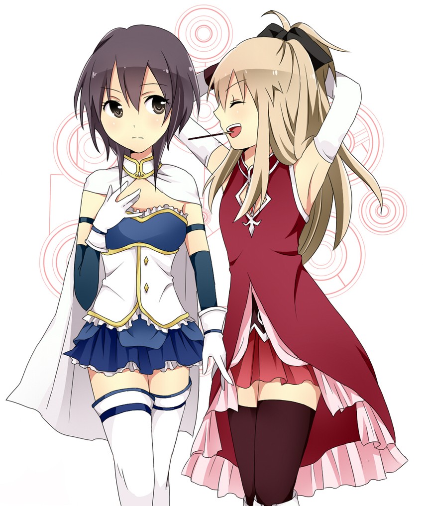 miki sayaka, sakura kyoko, toshinou kyouko, and funami yui (mahou shoujo madoka magica and 1 more) drawn by sao_(0060)