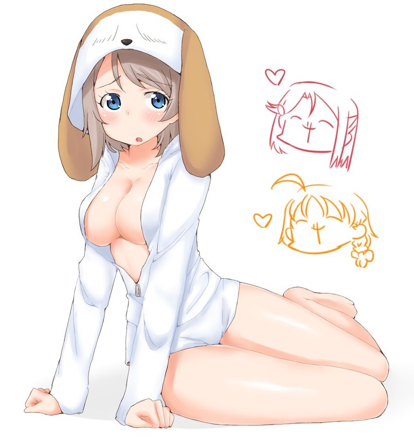 watanabe you, sakurauchi riko, takami chika, and shiitake (love live! and 1 more) drawn by yajiming
