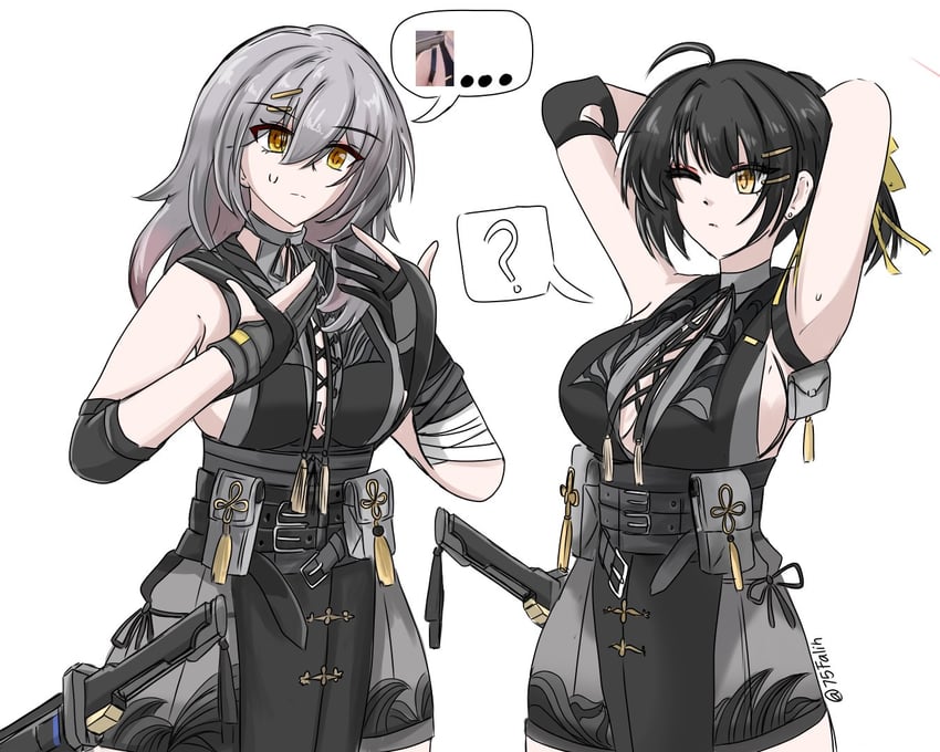trailblazer, stelle, rover, and female rover (honkai and 2 more) drawn by falihfadh75