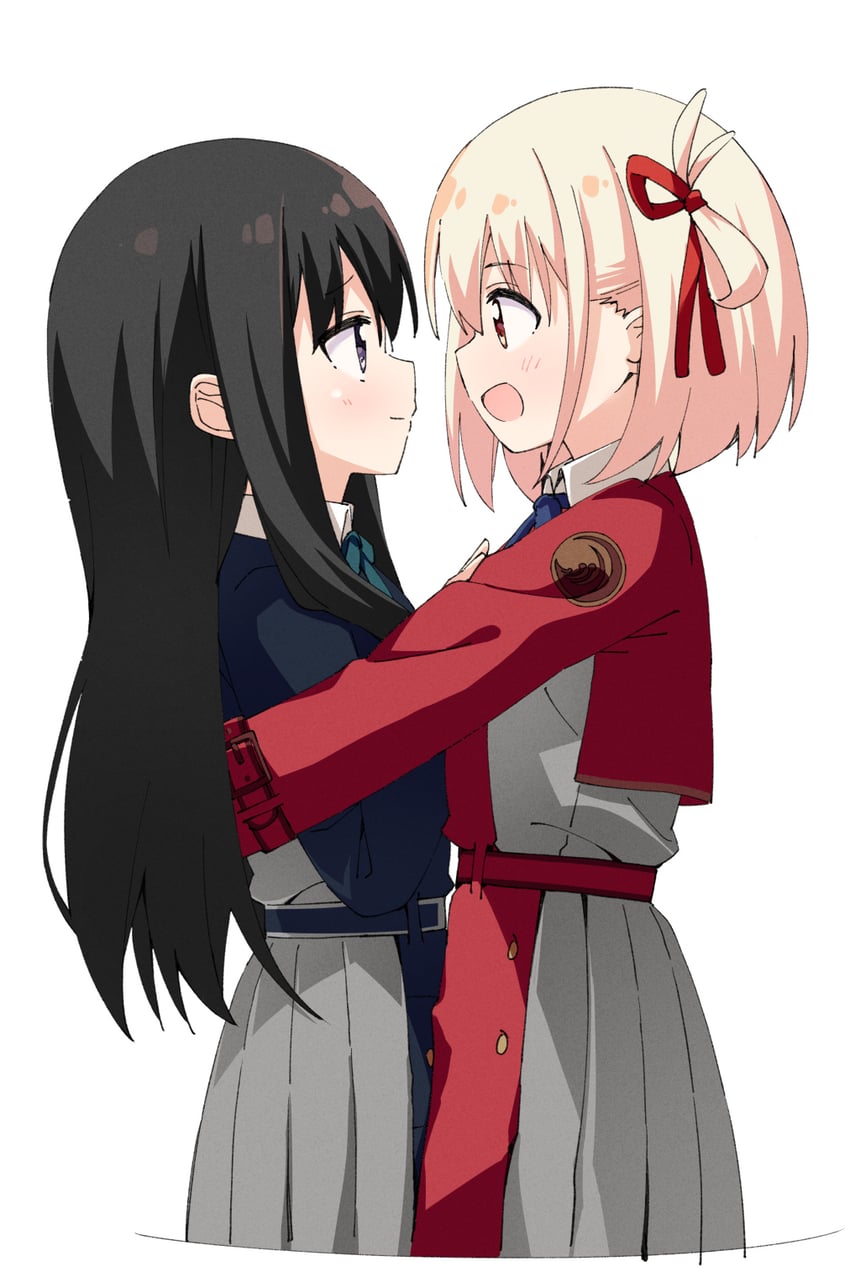 nishikigi chisato and inoue takina (lycoris recoil) drawn by haru_(konomi_150)
