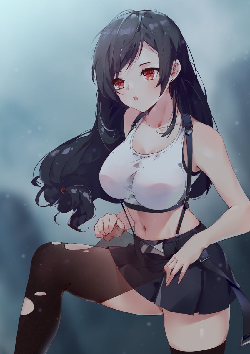 tifa lockhart (final fantasy and 2 more) drawn by ariakk