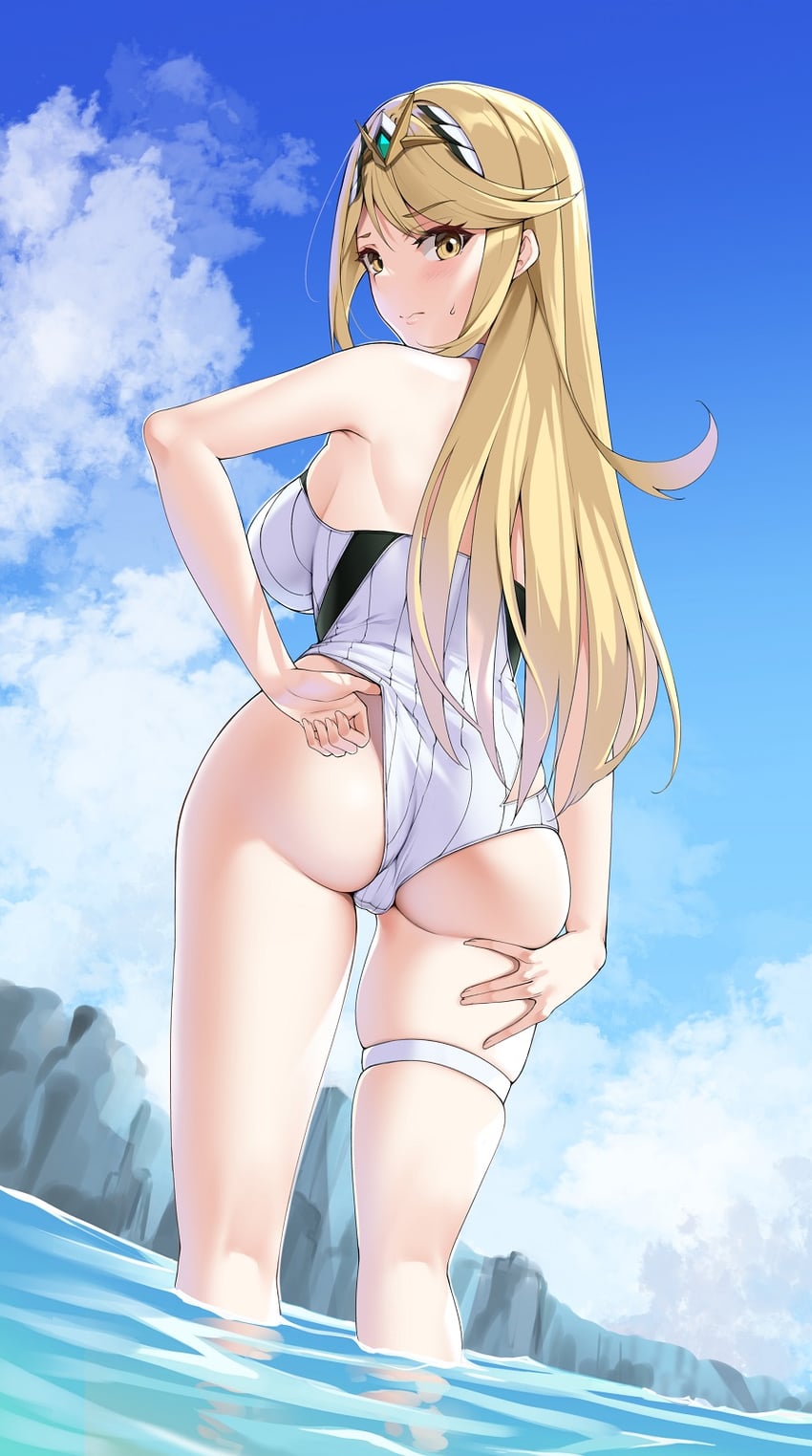 mythra (xenoblade chronicles and 1 more) drawn by matrix16