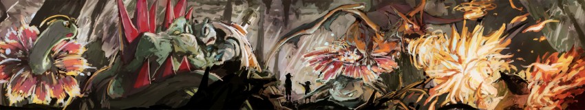 red, ethan, charizard, venusaur, typhlosion, and 3 more (pokemon and 2 more) drawn by shizuku_(asanuma)