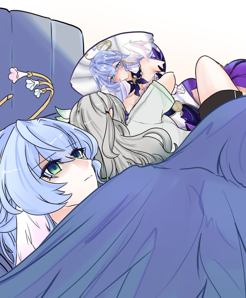 firefly and robin (honkai and 1 more) drawn by choikfu