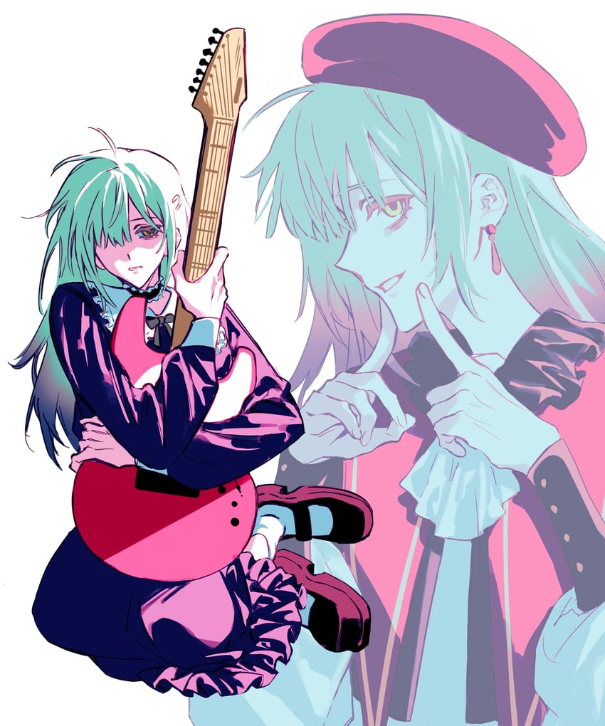 wakaba mutsumi and mortis (bang dream! and 1 more) drawn by molen106