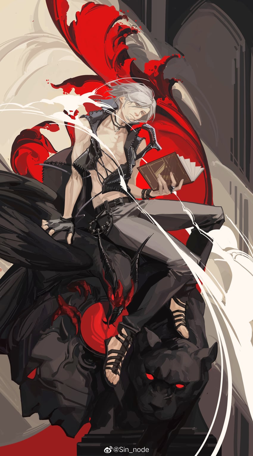 v and nelo angelo (devil may cry and 1 more) drawn by sin_node