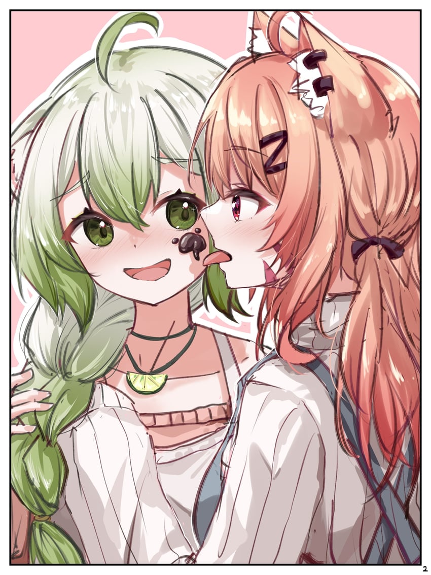 shyrei faolan and laimu (indie virtual youtuber and 1 more) drawn by u_da_desu