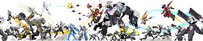 mercy, tracer, mei, genji, brigitte, and 9 more (overwatch and 2 more)