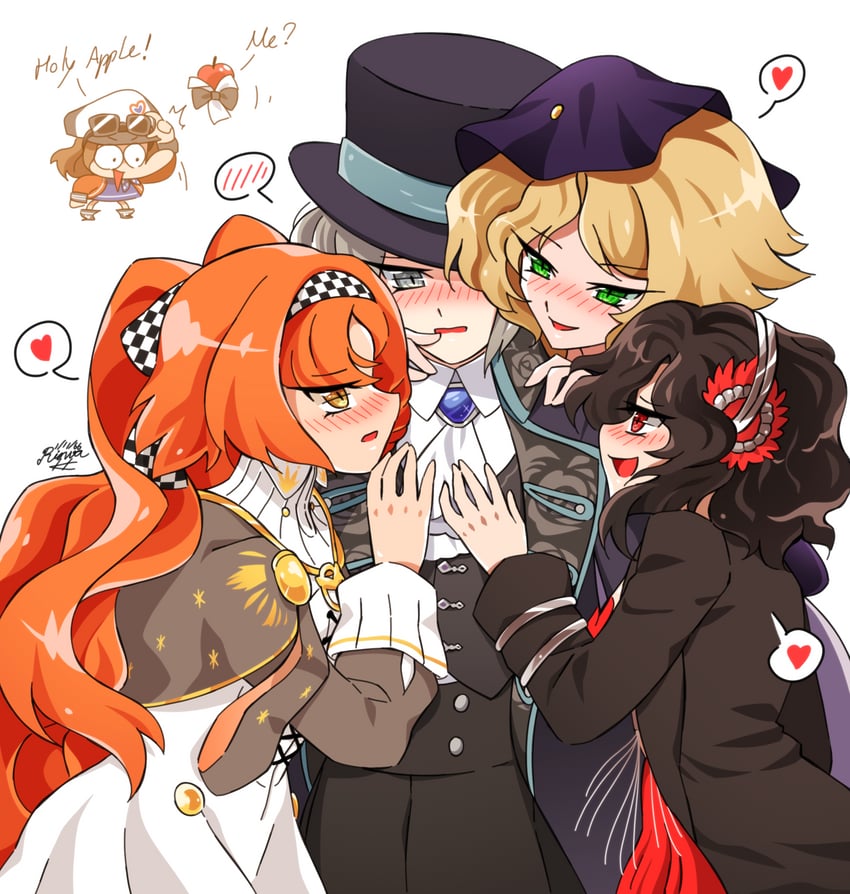vertin, sonetto, regulus, schneider, apple, and 1 more (reverse:1999) drawn by rinvakk