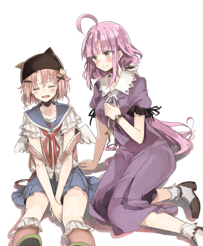 takeya yuki and sakura megumi (gakkou gurashi!) drawn by chibirisu