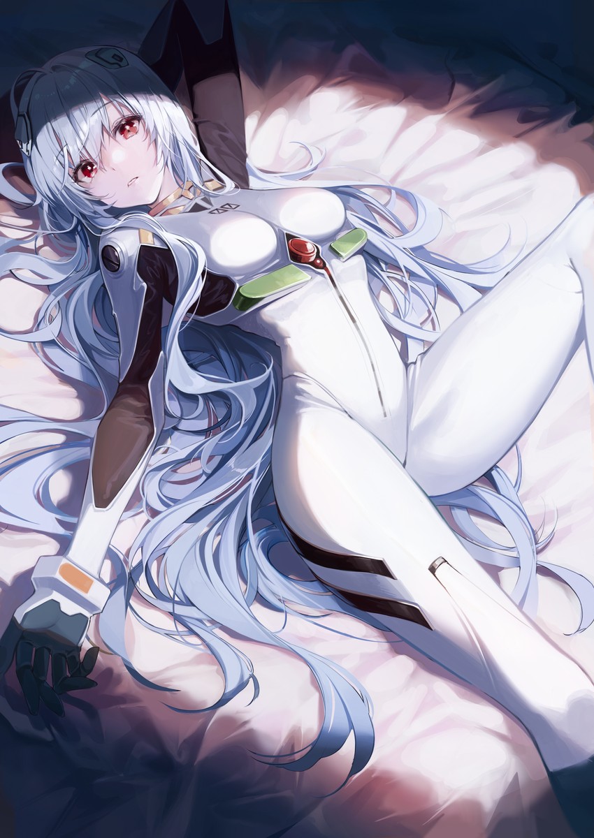 ayanami rei (neon genesis evangelion and 2 more) drawn by buri_(retty9349)