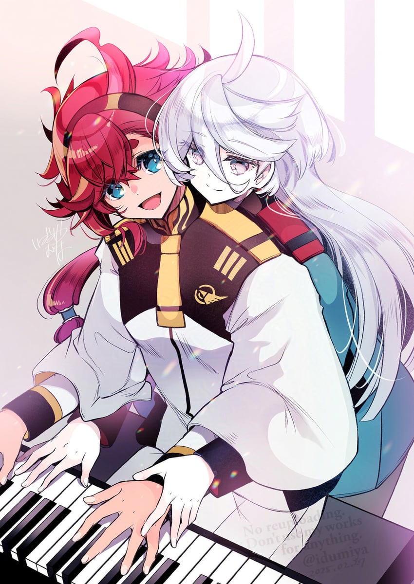 suletta mercury and miorine rembran (gundam and 1 more) drawn by izumiya_otoha