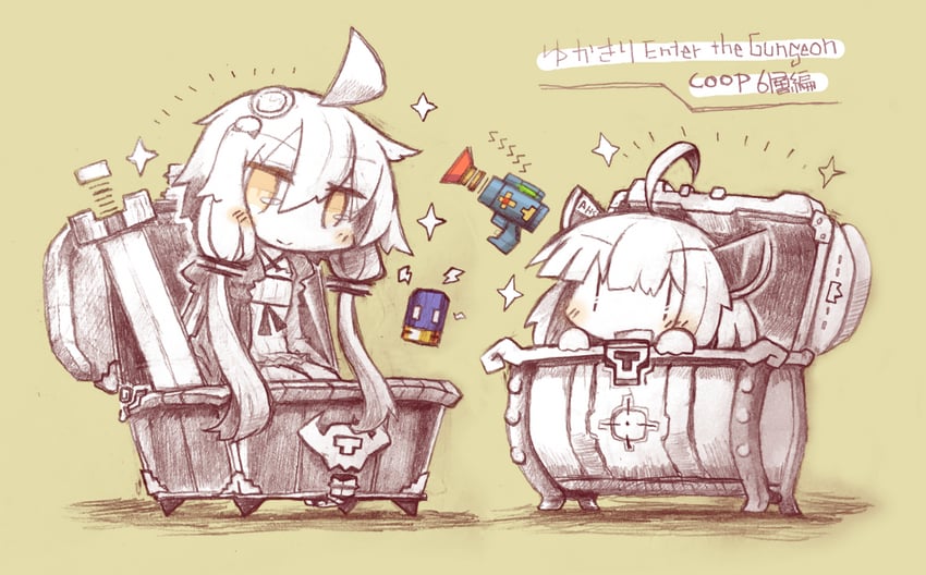 yuzuki yukari and touhoku kiritan (voiceroid and 1 more) drawn by demusato_(udmp)