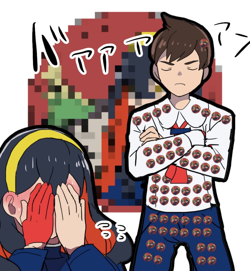 carmine, florian, and sinistcha (pokemon and 1 more) drawn by rem_(eyes_410)