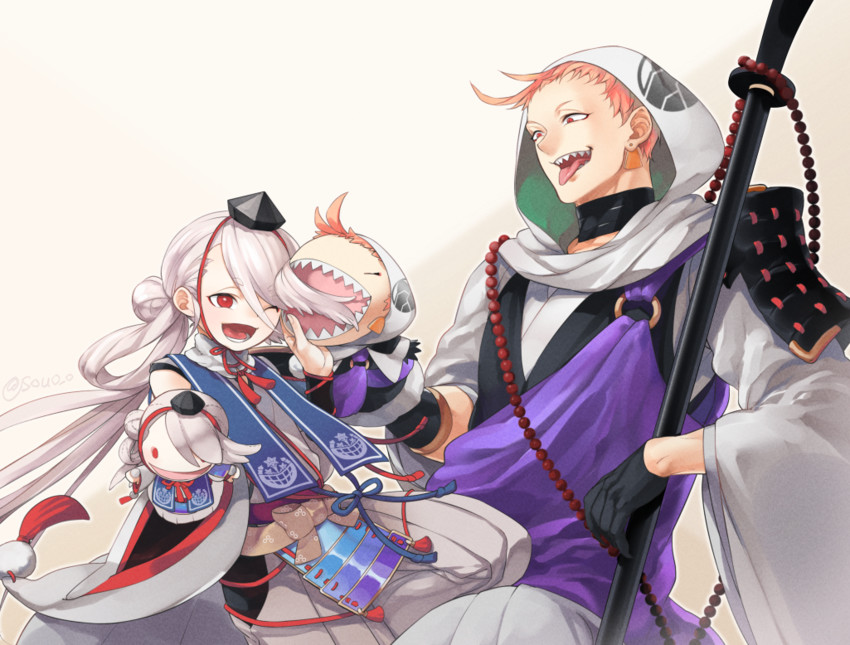 ima-no-tsurugi and iwatooshi (touken ranbu) drawn by soul_(tamashii)